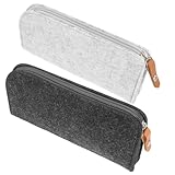 DIYEAH 2 Stück Große Filztasche mit Reißverschluss Leichte Federmappe mit Viel Stauraum Tragbare Stifteaufbewahrung für Schüler und Künstler Praktisches Schreibwarenetui