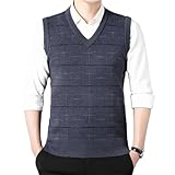Duohropke Strickweste Herren Ärmellose Pullunder Winterweste Lässige...