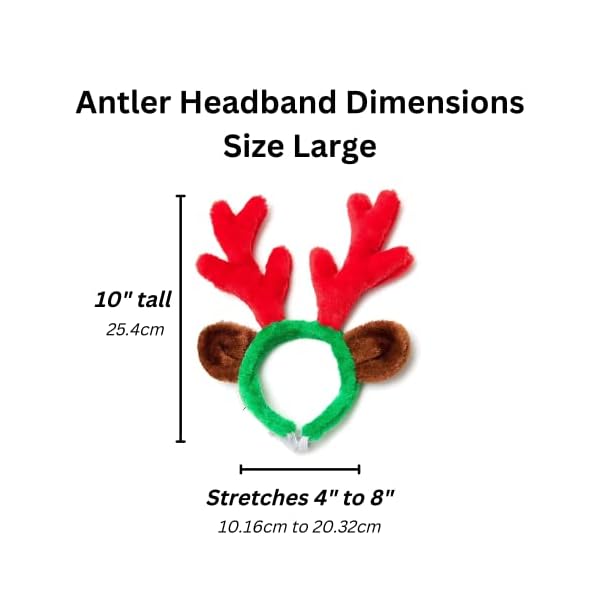 Midlee christmas reindeer antlers with ears for large dogs - image 8