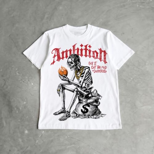 Image of DopeSkill Graphic Tee Streetwear Hip Hop Hypebeast Street Style Unisex T-Shirt Sneaker Colour Matching Shirts Horror Skeleton