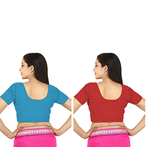 Image of Namita Women's Rubia Cotton Solid Half Sleeve Blouse
