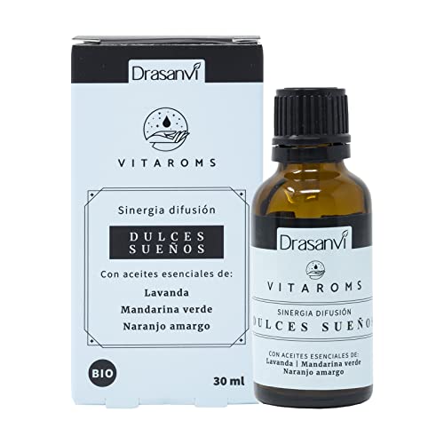 Drasanvi VITAROMS SINERGIA DE DIFUSIÓN DULCES SUEÑOS CERTIFICADO BIO - 100% de origen natural - Agradable sensación de bienestar - VEGANO - 30ml