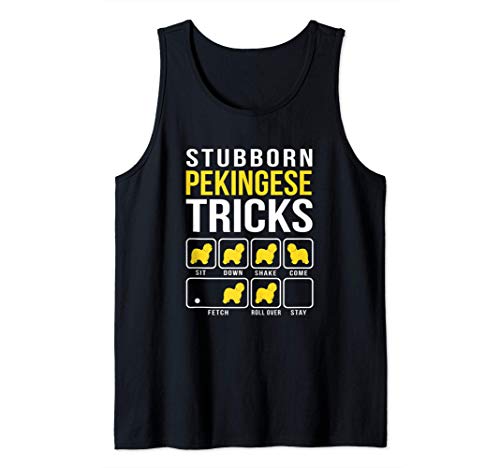 Pekingese Stubborn Tricks Gift Camiseta sin Mangas