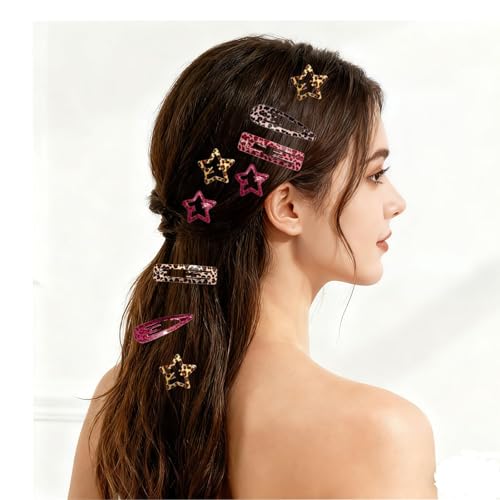 LuminaVibe 24PCS Pinzas de Pelo Metálicas con Estampado de Animales Y2K, Barrettes Antideslizantes para Mujeres y Niñas miniatura 2