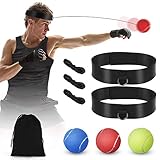 Boxing Reflex Ball for Adults Kids, 3 Tennis Boxing Reflex Balls with Adjustable Headband, Perfect...