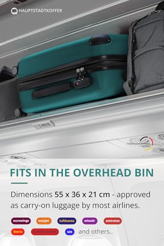 Image of Hauptstadtkoffer - Spree - Luggage Suitcase Hardside Spinner Trolley Expandable, Aqua Green, 55 cm, Hand Luggage