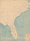 Historic Map - Atlantic Coast Line, Vintage Wall Art 44in x 60in