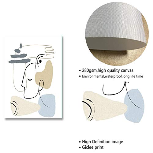 Toile abstraite visages géométriques pour habiller un grand mur