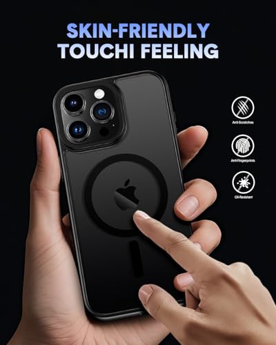 Saiuxiu for iPhone 16 Pro Max Case,Compatible with MagSafe, Includes Tempered Glass Screen & Lens Protectors, Translucent Matte Anti-Fingerprint, Slim Full-Body Military Grade Shockproof case - image 6