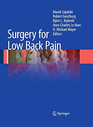 Surgery for Low Back Pain 2010th Edition-Wow! eBook