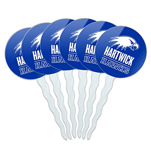 Hartwick College Primary Logo Cupcake Picks Toppers Decoration Set of 6