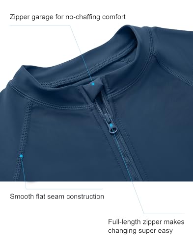 Image of Toddler Boys Swim Shirts Rash Guard Long Sleeve UPF 50+ Sun Protection