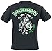 Officially Licensed Merchandise Sons Of Anarchy Ireland T-Shirt (Black), X-Large