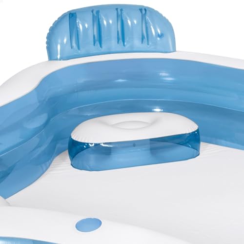 INTEX PISCINA GONFIABILE FAMILY4SEDILI BIANCO/AZZURRO 229x229x66 56475 - 3