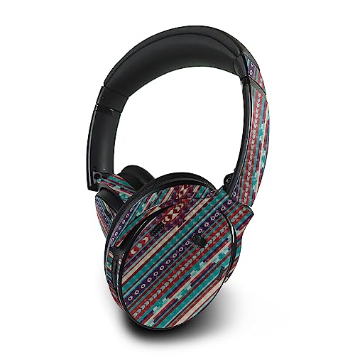 Image of MightySkins Carbon Fiber Skin Compatible with Bose QuietComfort 45 Headphones Southwest Stripes | Protective, Durable Textured Carbon Fiber Finish | Easy to Apply
