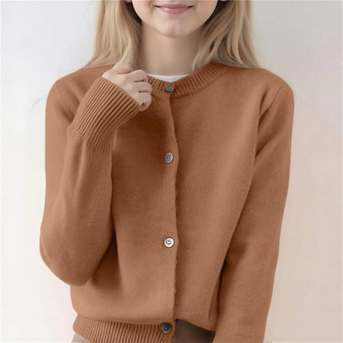 Girls Knit Cardigan Sweater Button Down Open Front Lightweight Sweater Kids Plain Fall Casual Long Sleeve Cardigan2