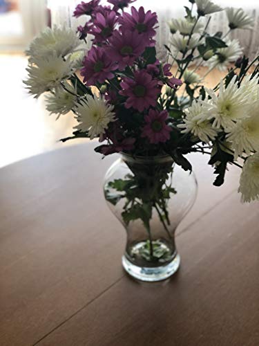 Maison Zoe Mondgeblazen en handgemaakte glazen vaas Flora - 30 cm hoog - bloemenvaas - decoratie & bruiloft - Afbeelding 6