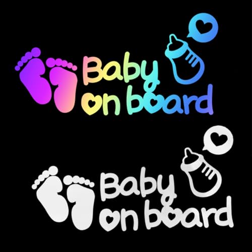 2 Stück Baby Auto Aufkleber, Baby on Board Aufkleber, Baby in Auto Aufkleber Zeichen und Aufkleber, Abnehmbare Sicherheit Aufkleber Anschlagtafel,Niedlichen Baby Fenster Auto Aufkleber,an Bord 2 Stück Baby Auto Aufkleber, Baby on Board Aufkleber, Baby in Auto Aufkleber Zeichen und Aufkleber, Abnehmbare Sicherheit Aufkleber Anschlagtafel,Niedlichen Baby Fenster Auto Aufkleber,an Bord