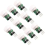 Sensor de movimiento Sensor de movimiento PIR AM312 for exteriores, mini sensor piroeléctrico infrarrojo PIR, módulo de sensor IR humano, detector de movimiento manual.(10 PCS)