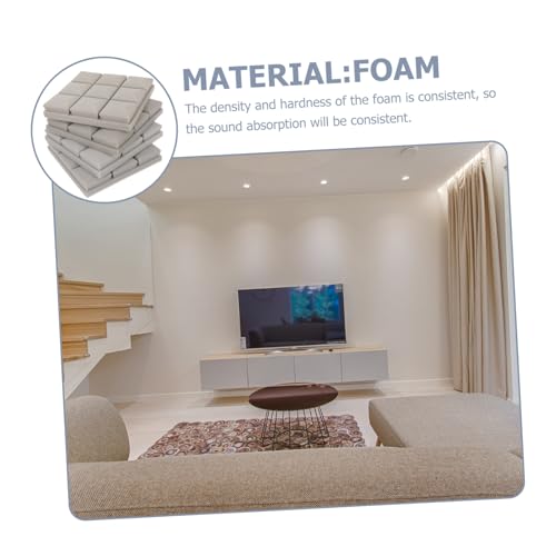 Toyvian 4pcs paneles de espuma absorbente de sonido de alta densidad para insonorización - espuma aislante ignífuga para estudios de grabación, oficinas y salas de cine en casa miniatura 7