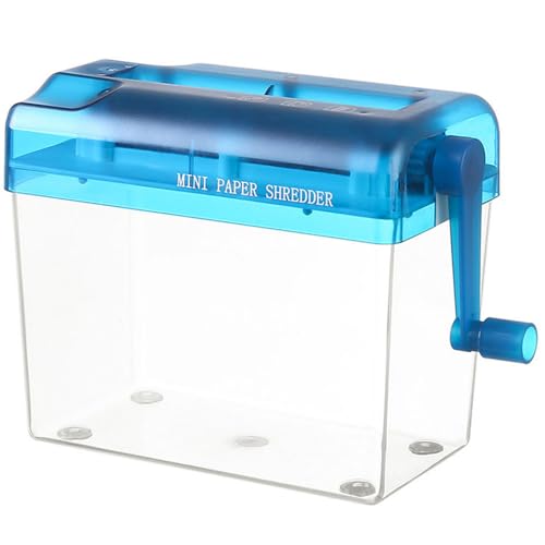 CIMERAC Mini triturador manual, cortador de papel de mão portátil de escritório para papel/notas/not