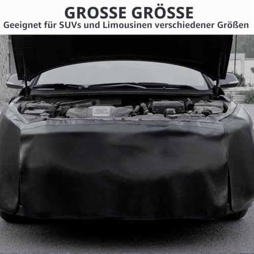 Nizirioo 3 Stück Kotflügelschoner Matratze: Kotflügelschoner Rutschfest Matte, Magnetisch Kotflügel Matte, Wasserdicht Kupplung Autoreparatur Kotflügel mit Haken, Auto Univers (M, Black)