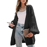 Cardigan Lungo In Lana Lavorata A Maglia In Bianco E Nero - Foto 7