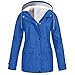 Zilosconcy Regenjacke Innenfutter Damen Große Größen Gefüttert Wasserdicht Atmungsaktiv Regenmantel mit Kapuze Lang Jacke Mantel Warme Kapuzenjacke Windproof Wintermantel Outdoor Wandern Winterjacke