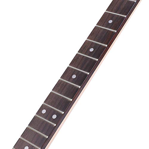 Dilwe Guitar Neck Fretboard, 21 Frets Unfinished Cigar Box Guitar Bass Part Maple Neck Fretboard Guitar Neck Replacement 79.5Cm/31.29Inch #TOP5