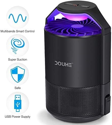 UV LED Mosquito Repellent Lamp and Mosquito Trap (MW03) 50 m² Black