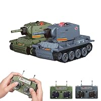 Amazon.co.jp: 1/64スケールミニRCバトルタンク、2.4G完全比例軍用装甲