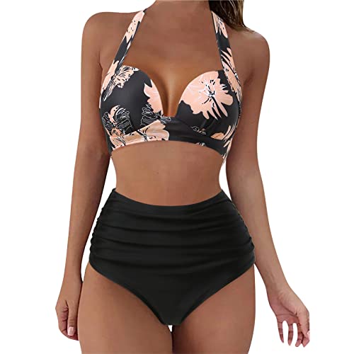 Genérico Bikini Reductor Pecho Mujer Bikinis para La 2023 Nuevo Traje de baño Dividido Mujer Sexy Gather Chest Bikini Bikinis 2026 Reductor para La (Pink, L)