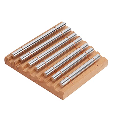 Barra com sinos de mão, instrumento musical de percussão de cor de madeira, som claro, faia, sino de