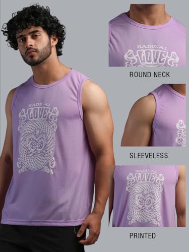 Image of CHKOKKO Sleeveless T Shirts Gym Vest for Men Workout Graphic Printed Premium Cotton Blend Tank Top for Man Running Vest Sando Gym Wear Lightweight Breathable Casual Summer Wear Boys