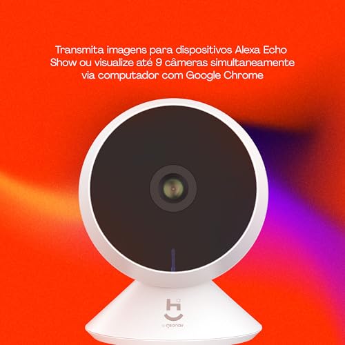 HI by Geonav Câmera Inteligente, Wi-Fi, Full HD 1080p, Sensor de Movimento, Microfone bidirecional,