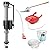 Saillong 3 Inch Universal Toilet Fill Valve Replacement Kit with 3 Inch Flapper, Fill Valve, Front Mount Toilet Flush Brass Handle, Adjustable Water Level, Quiet, Easy to Install(1 Pack,Red)
