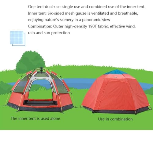 Carpa automática para camping 4-6 personas hexagonal yurt miniatura 4