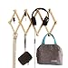 AMAPON Accordion Style Expandable Wall Wooden Coat Rack 13 Hooks (Pegs) Hang Hats Jackets Coffee Mug Purses Necklaces Towels Cap Leash Scarves Data Line Kitchenware