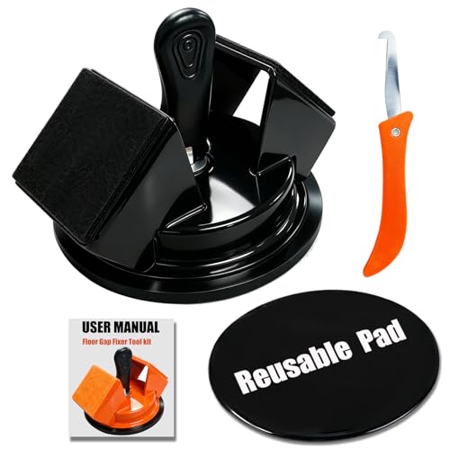 Floor Gap Fixer Tool Kit with Reusable Nano-Adhesive Pad,Heavy-Duty 45°Striking