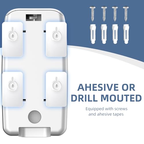Image of Soap Dispenser Wall Mount 28oz Commercial Hand Soap Dispenser for Bathroom Liquid Gel Hand Sanitizer Dispenser No Drilling White