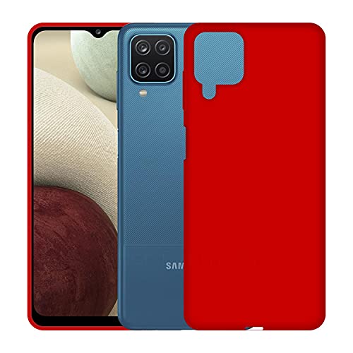 Image of Case Creation Luxurious OG Series for Samsung A12 Case Cover,Anti-Dirty Slim Case Frosted Matte Cute Candy TPU Raised Bezel (Splash of Color) Back Cover for Samsung Galaxy A12 - Glamour Red