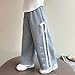 Girls Elastic High Waist Sweatpant Fashion Bow Detail Wide Leg Loose Fit Casual Pant Comfort Trouser with Pocket (2-9 Years) Gray