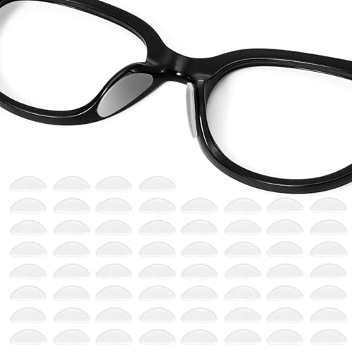 30 Paare Silikon Nasenpads Brille Selbstklebend Set Rutschfeste Brillenpads Selbstklebende Nasenpads Transparent D-Förmige für Vollrahmen Brillen Sonnenbrillen Langzeitgebrauch