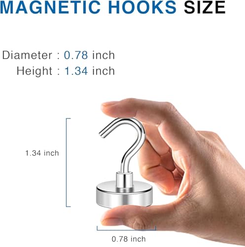 image for LOVIMAG Magnetic Hooks For Cruise Cabins, 40Lb Magnet Hooks, Cruise Es
