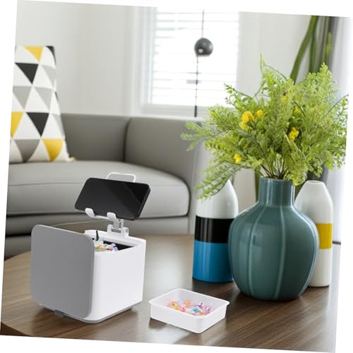 Mini caneca de basura portátil con soporte para teléfono miniatura 5