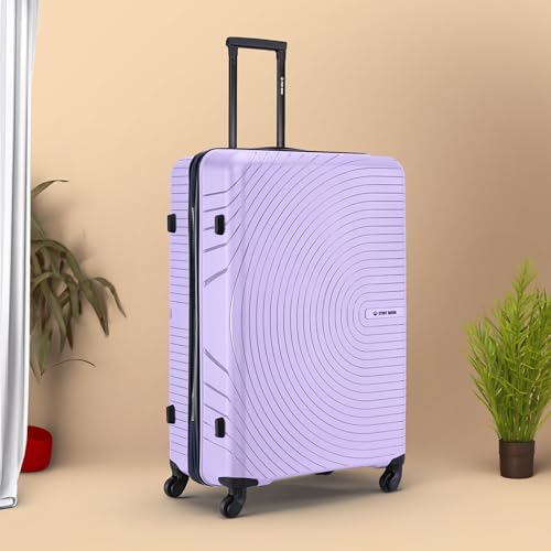 Image of Stony Brook by Nasher Miles Crescent Hard-Sided Polypropylene Check-in Luggage Pastel Purple 24 Inch |65Cm Trolley Bag - Spinner Wheels