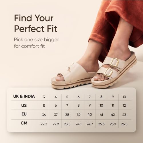 Image of Frido Women's Arch Support Wedge Sandals, Orthopedic Cushioned Platform Heels with Anti-Slip Sole, Comfortable Slip-On Footwear for Office, Travel, Daily Wear & Long Standing | Available in 3 Style- Buckle Strap, Velcro Strap & Classic Styles