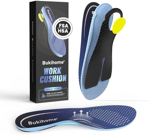 Bukihome Carbon Fiber Insole - Metatarsalgia Insoles with Metatarsal Support for Morton's Neuroma, Running Inserts for Men - Women 11-12|Men 9-10-Size 2XL