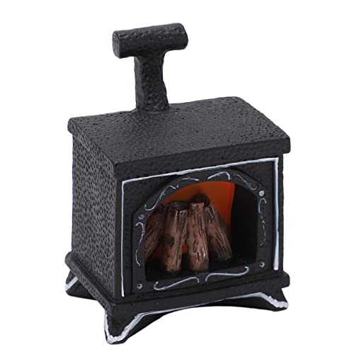 Miniatur-Kaminstatue, Dekorative Laternenstatue aus Kunstharz, Schreibtischdekoration, LED-Miniatur mit Licht, Beleuchtbar – Bild 6