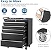 5-Drawer Rolling Tool Chest,Tool Cabinet on Wheels with Keyed Locking System and Drawer Liners,Tool Chest with Link Buckle and Can Be Combined to Large Cabinet Set,for Garage, Warehouse & Repair Shop